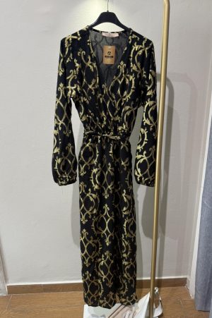 Black gold dress