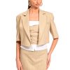 Crop jacket beige