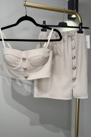 Alternative view of Lina set μπούστο-φούστα